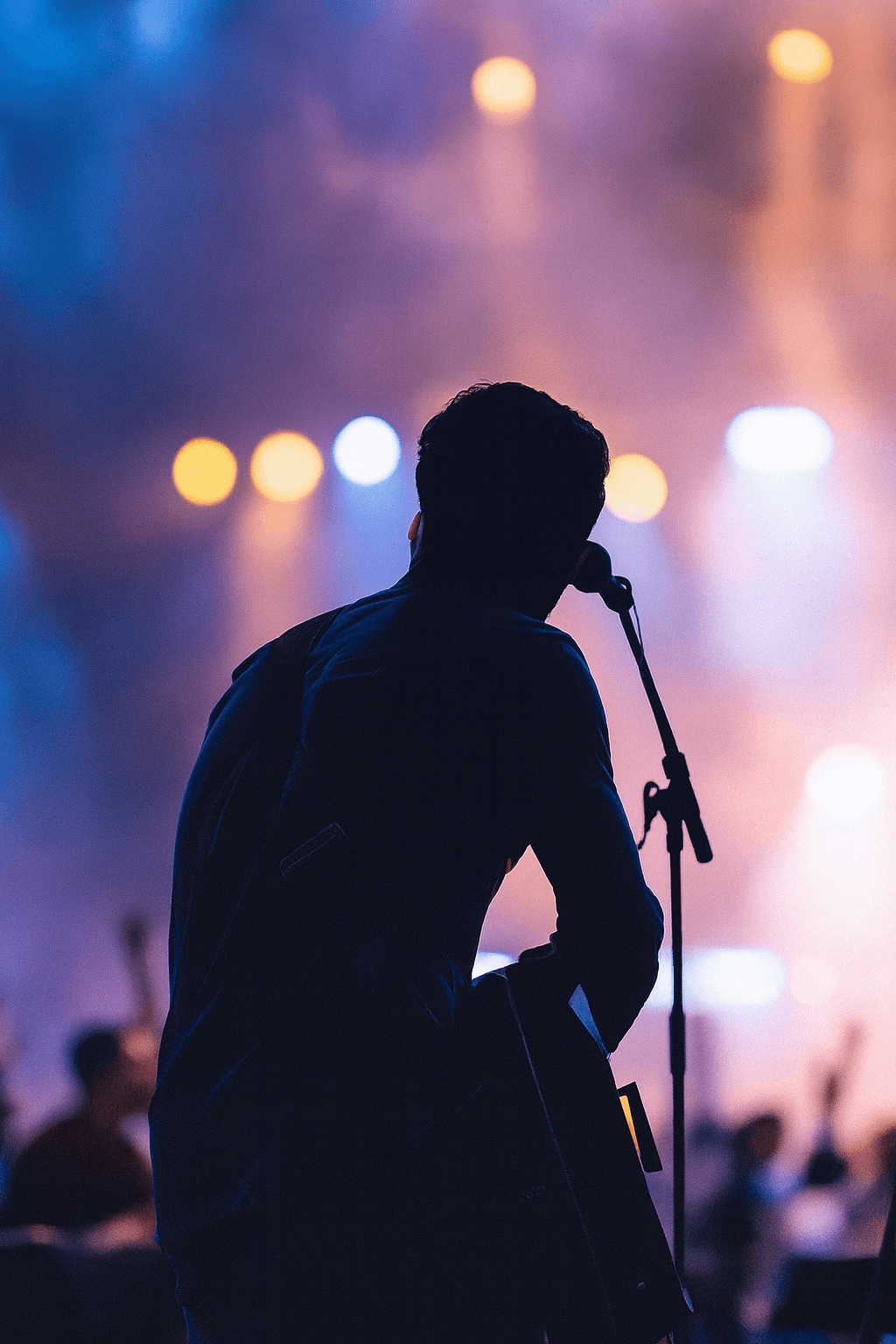 Musician performing on stage